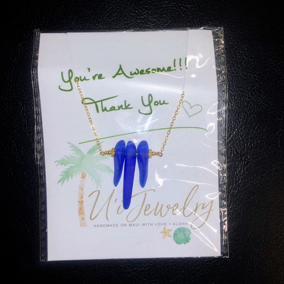 🆕 Gold Seaglass Necklace 💙 - Picture 4 of 5